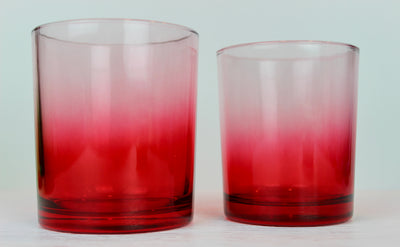 Kerzenglas rot - TRANSPARENT