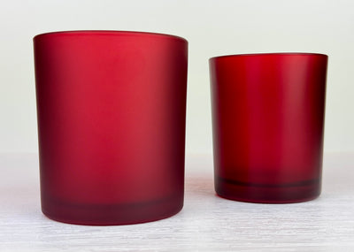 Kerzenglas rot - MATT