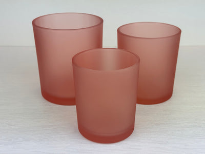 Kerzenglas rosa - MATT