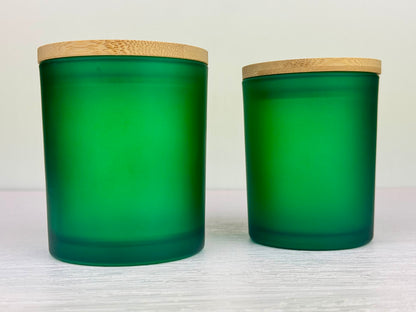Kerzenglas grün- MATT