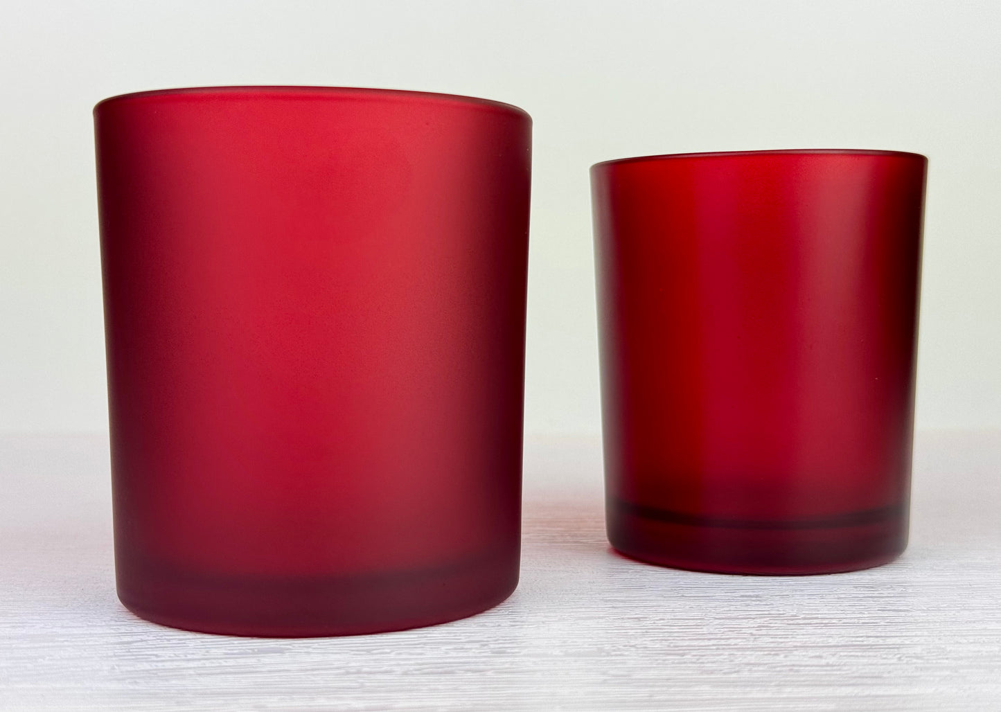 Kerzenglas rot - MATT